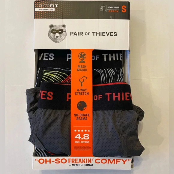 Pair of Thieves Super Fit Boxer Brief 2-pack size small NEW - Picture 2 of 3